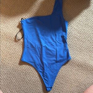 Babaton Blue Bodysuit Top